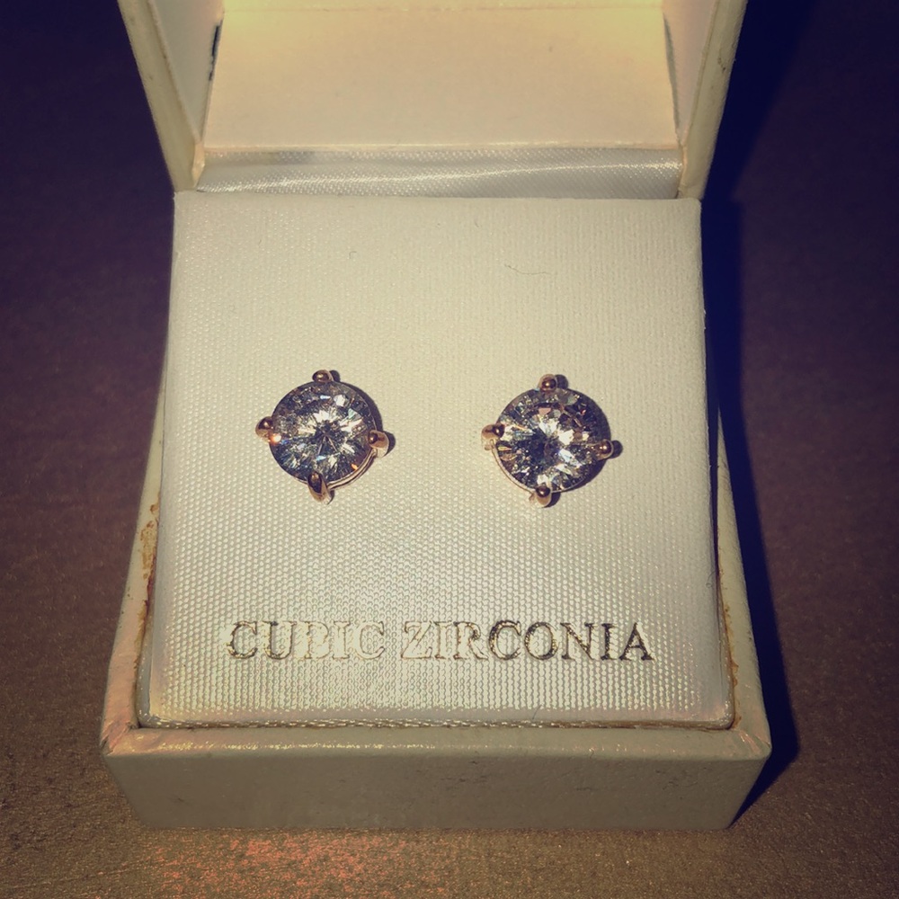 Cubic Zirconia Stud Earrings
